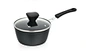 Nonstick 1 QT Mini Aluminum Sauce Pan with Glass Lid, 6 Inch